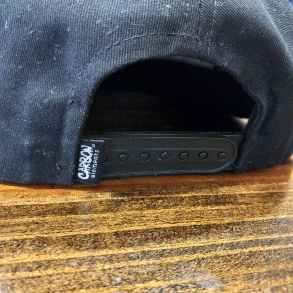 Carbon Elements Cali Bear Black-White Snapback Hat